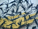Close-up of the tunnel figures showing the figures in a variety of positions and attitudes