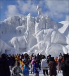 elaborate creations out of snow