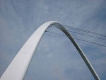 a fine curve. the bridges at Newcastle likewise got me snapping the next morning. I loved the variety of shapes, this from the new Millennium tilting cycle bridge