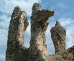this strange bird-like shape was part of the extensive ruins of the abbey at Bury St Edmunds
