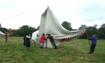 a balancing act with the large marquee when first getting it up in the air 