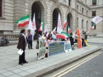 the Camp Ashraf protest in King Charles Street London
