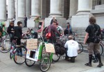 first, at 9am there was a DSEi cycle ride around some of the  banks and investment companies in the City  investing in arms production and the Arms Trade