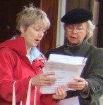 Some of the Clarion Choir came to sing, here Joan & Ewa