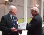 Haworth businessman and SELRAP member Michael Parkinson with Lancashire County Councillor Keith Young