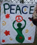 a Peace banner