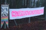 plenty of banners in evidence, the one on the left from Cheltenham