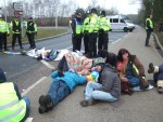 with the main A340 totally blocked by lock-ons