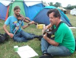 chris and george practicing together