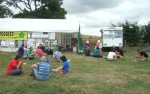 on the last day an electric powered milk float camp and ? the driver helped patrick sort some problems he was having with the wind-turbine