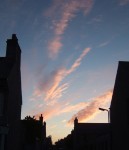 Way up in the very north of the Scottish mainland, lie Caithness and Sutherland, full of hidden gems and beautiful skies
here sunset amongst the buildings of Thurso