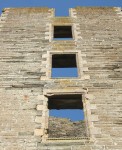 a ladder of windows in the ruins of Thurso Castle