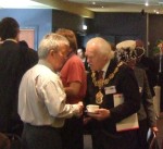 Before it all got underway, David Walsh with Anthony Beckett, Mayor of Pendle