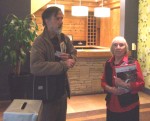 SELRAP members Robert Starling and Edith Sheldrick at the reception. Edith has been with the Campaign since it began ten years ago in 2001