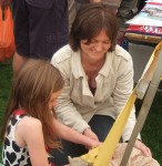 Joan devised this game, which as well as being thoroughly enjoyed by the kids, drew their parents to the stall enabling us to discuss nuclear issues with them.
Many then signed the petition and took leaflets to read at home.
