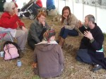 a small group with Hamish speaking