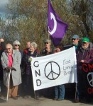 Walter Wolfgang next to the ELCND banner