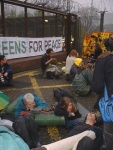 Lock on at the North Gate to Faslane, all the following photos are at the North Gate