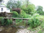 a small clapper bridge at Bank Newton