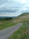 We left Buxton on the Long Hill - and it was - then we left that road for a lane that was even steeper - and then, still going up, it turned into a rough track - 