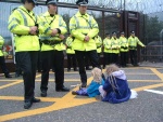 two lone protesters doing their bit