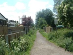 after a few terraced streets I get onto the old railway track by Salterforth Road in Earby