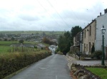 down Rock Lane to the centre of Trawden
