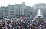 a huge demonsrtration, it filled Trafalgar Square