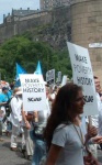 lots of different groups were represented - here, Scottish Catholic International Aid Fund
