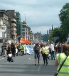 turning the corner at the west end of Princes Street