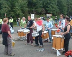 the roundabout at the North Gate is a perfect setting for a band