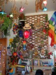 with its very own hat rack