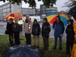 part of the closing ceremony - we left after 4 hours of heavy rain and 11 arrests