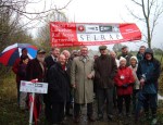 the two MP's and members of SELRAP braving the weather
