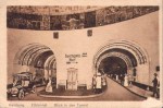 This old German postcard bears closer inpection. It feels like this Hamburg tunnel has recently been opened and that it's the 'in' place to go for a constitutional with some going straight back in and not even bothering to see what's on the other side of the River Elbe.