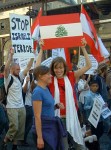 people demonstrated their anger, hurt and sadness at the events in the Lebanon but there was (and should be) time for the occasional smile between friends
