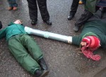 some lying in the road