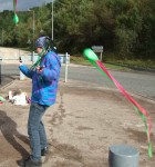 colourful streamers were in play