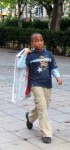 here a cheerful chappie carrying home his shopping