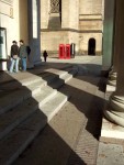 shadows too on the steps of Manchester's magnificent circular Central Library - I think it beats the Reading Room of the British Museum