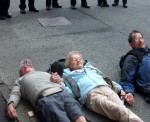 It was Manchester's turn with Faslane 365 on June 12th and 89 years young Betty Tebs joined played her part blocking the road to the South Gate.