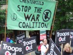 as usual, marchers came from all over the country - here  a contingent from Chesterfield