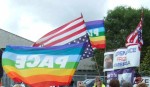 flags & banners at the event