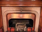 a traditional message over this fireplace