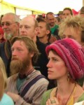 the crowd listening intently