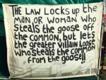 another quote displayed at the Advisory Service for Squatters Stall