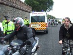 if we'd had more cyclists we could have split into different groups and one gone back behind the cars slowing down the next lot of traffic