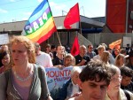 some of the crowd. I had had a Peace flag dangling from a pole on the back of my bike - unfortunately the pole wasn't long enough & the flag had earlier got caught in my deraillieur - a kindly cycle policeman had helped me extricate it