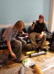 next door in the church hall activists were getting lock-ons ready and using video