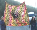 a colourful banner across the road - I should have asked if it had a special meaning, excuse my ignorance